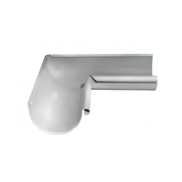 Водосток Grand Line 125x90 – Угол внутренний 90° RAL 9003 купить в Твери