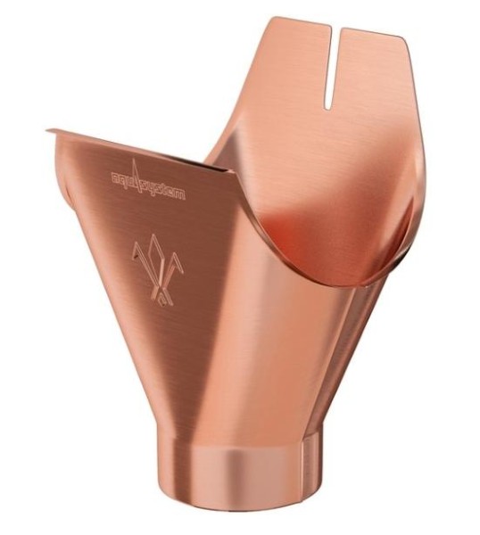 Водосток Aquasistem, система 125x90 - Воронка желоба медная купить в Твери