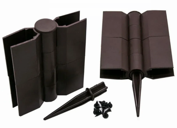 Угловой (стыковочный) шарнир для грядкок ДПК 150мм коричневый купить в Твери