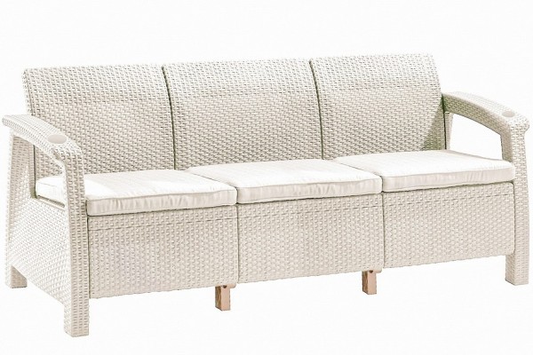 Трёхместный диван  Yalta Sofa 3 Seat белый купить в Твери