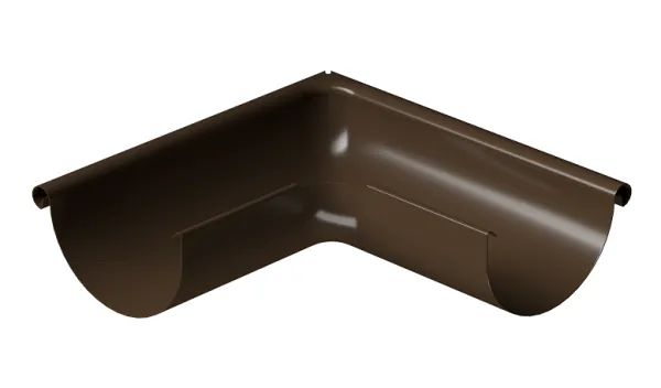 Угол внешний 90° D125 Döcke STAL PREMIUM Каштан, (RAL 8017) купить в Твери