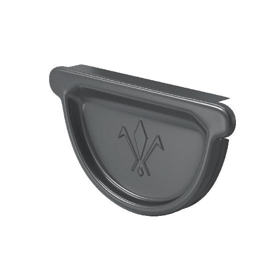 Водосток Aquasistem, система 125x90 -  Заглушка универсальная с резиновым уплотнителем RAL 7024 Тёмно-серый купить в Твери