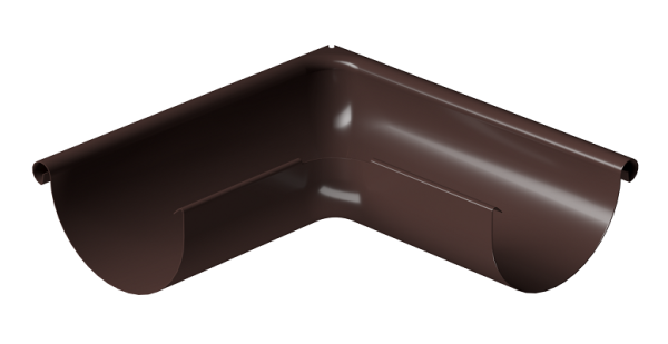 Угол внешний 90° D125 Döcke STAL PREMIUM Шоколад, (RAL 8019) купить в Твери