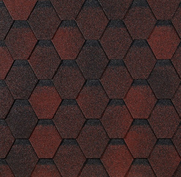 Гибкая черепица EURASIA Docke, Коллекция ШЕСТИГРАННИК Красный купить в Твери
