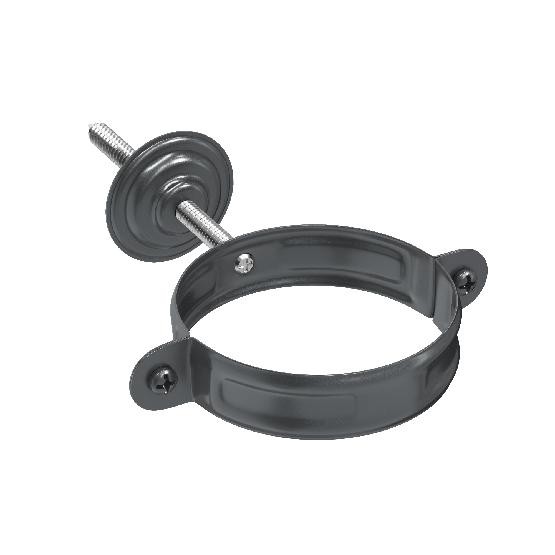 Водосток Aquasistem, система 125x90 - Комплект крепления трубы RAL 7024 Тёмно-серый купить в Твери