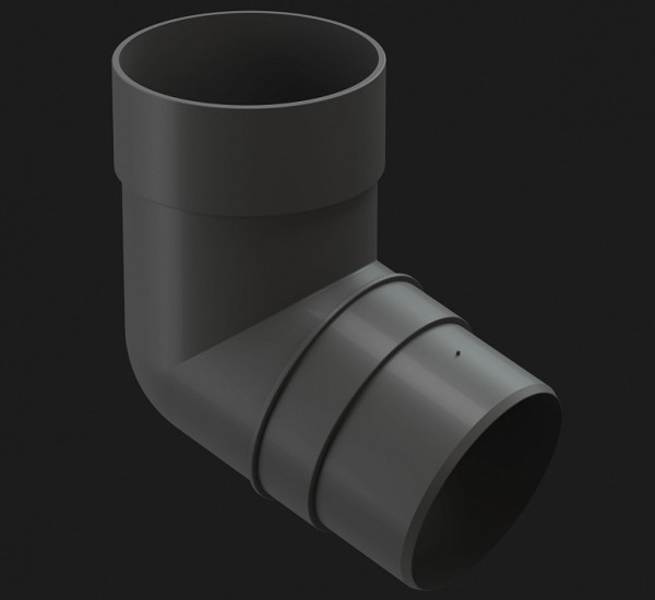 Колено 72˚ Docke Premium ПВХ - Графит купить в Твери