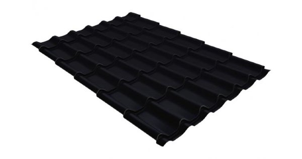 Металлочерепица классик GL 0,5 Velur20 RAL 9005 черный купить в Твери