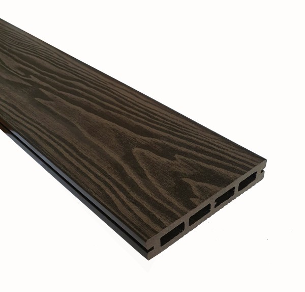 Террасная доска из ДПК Terrapol Смарт 3D Пустотелая с пазом Венге Соренто купить в Твери