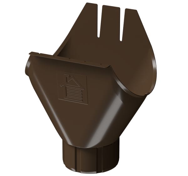 Воронка желоба D125 Döcke STAL PREMIUM Каштан, (RAL 8017) купить в Твери