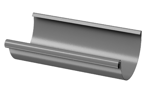 Желоб полукруглый D125 3 м Döcke STAL PREMIUM Графит, (RAL 7024) купить в Твери
