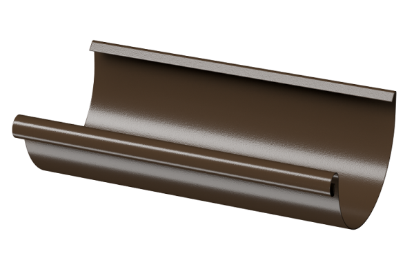 Желоб полукруглый D125 3 м Döcke STAL PREMIUM Каштан, (RAL 8017) купить в Твери