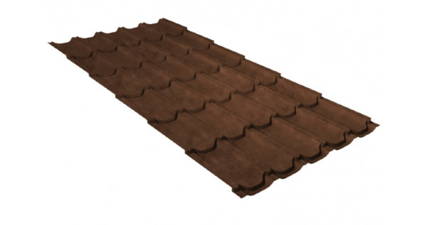 Металлочерепица квинта плюс GL 0,5 Safari Twincolor Brown купить в Твери