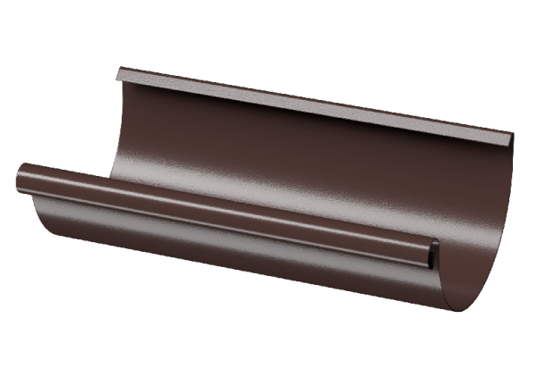 Желоб полукруглый D125 3 м Döcke STAL PREMIUM Шоколад, (RAL 8019) купить в Твери