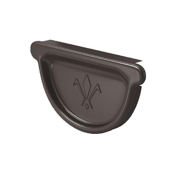 Водосток Aquasistem, система 150/100 - Заглушка универсальная с резиновым уплотнителем RR 32 Тёмно-Коричневый купить в Твери