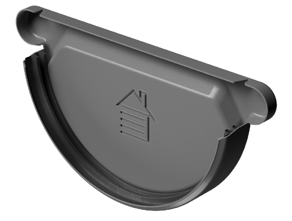 Заглушка желоба D125 Döcke STAL PREMIUM Графит, (RAL 7024) купить в Твери