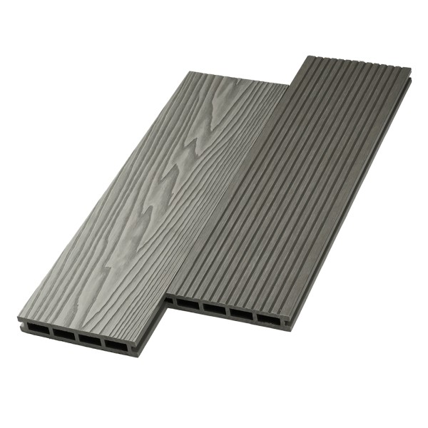 Террасная доска ДПК NanoWood двусторонняя New 3D тиснение + вельвет Серый купить в Твери