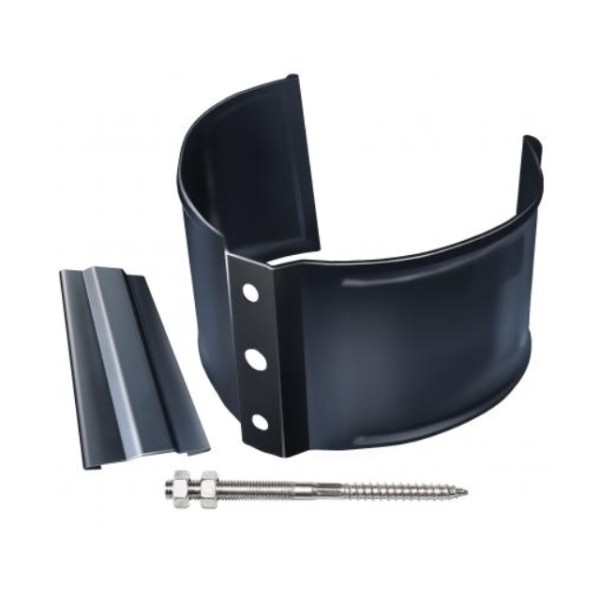 Водосток Grand Line 125x90 – Хомут трубы (на кирпич) RAL 7024 купить в Твери