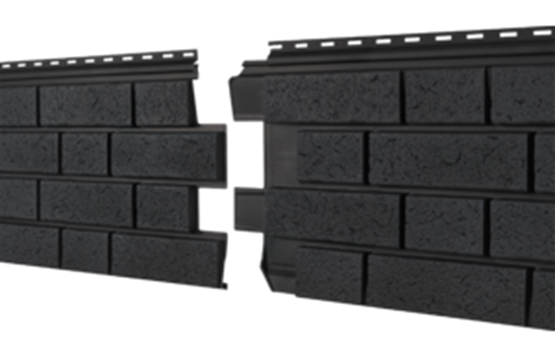 Фасадная панель Ю-пласт Стоун Хаус S-Lock Клинкер Нордик Графитовый купить в Твери