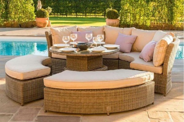 Диван-Трансформер AFINA плетеный из иск. ротанга со столом AFM-350B Beige купить в Твери