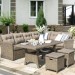 Комплект мебели AFINA плетеной из иск. ротанга AFM-307B Beige купить в Твери