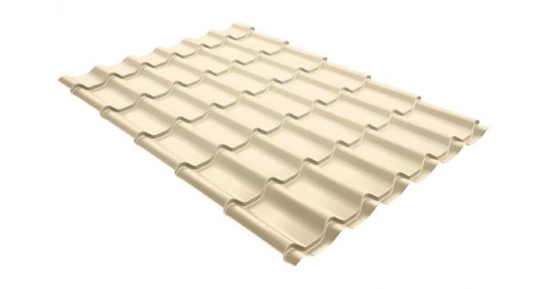 Металлочерепица классик 0,5 Satin RAL 1015 светлая слоновая кость купить в Твери