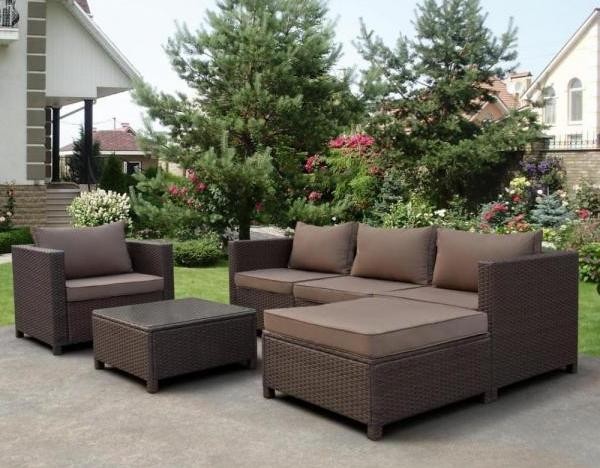 Комплект мебели AFINA плетеной из иск. ротанга YR821A Brown/Beige купить в Твери