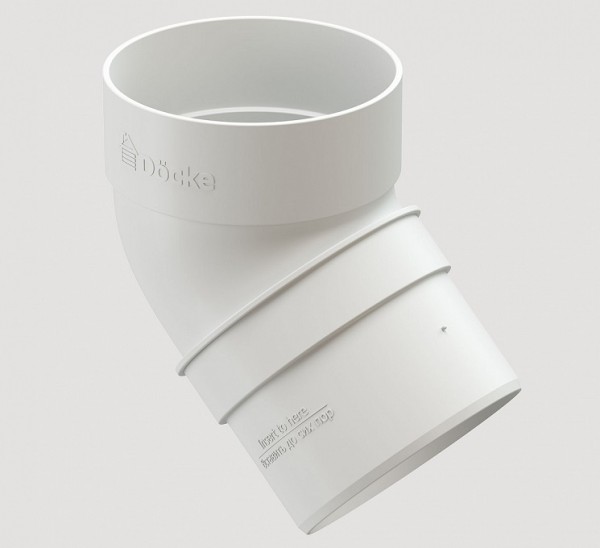 Колено 45˚ПВХ Docke STANDART пломбир купить в Твери