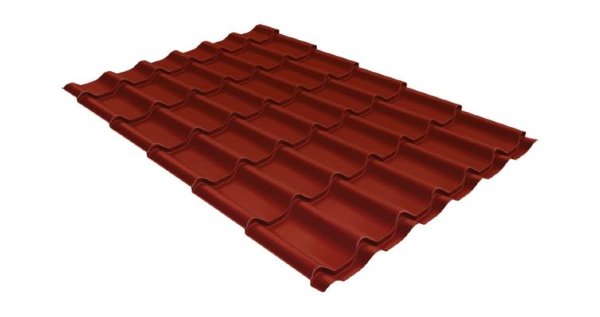 Металлочерепица классик GL 0,5 Velur20 RAL 3009 оксидно-красный купить в Твери