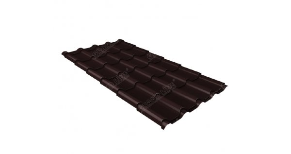 Металлочерепица камея GL 0,5 Quarzit RAL 8017 Metallic купить в Твери