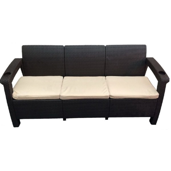 Трёхместный диван  Yalta Sofa 3 Seat венге купить в Твери
