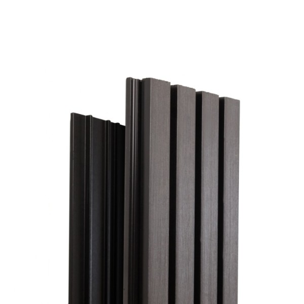 Фасадная доска Ecodecking Техно реечная 200х26х3000 Графит купить в Твери