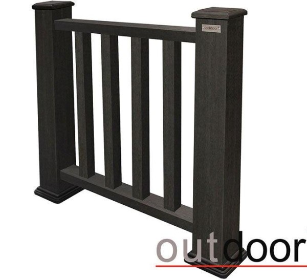 Ограждение из ДПК Outdoor Классик 3D STORM чёрный купить в Твери