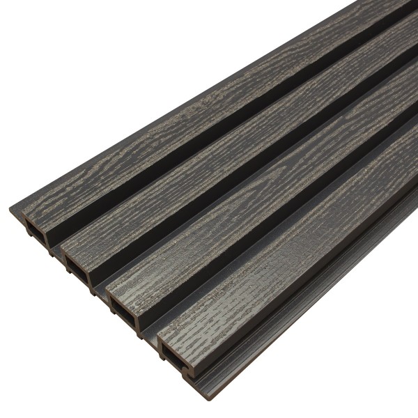 Фасадная доска из ДПК Faynag Wood Рейка Мокрый Асфальт купить в Твери