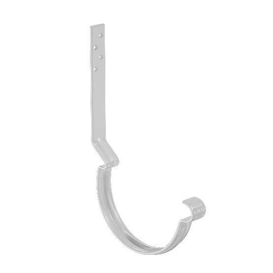 Водосток Aquasistem, система 125x90 - Крюк крепления желоба длинный RAL 9003 Белый купить в Твери