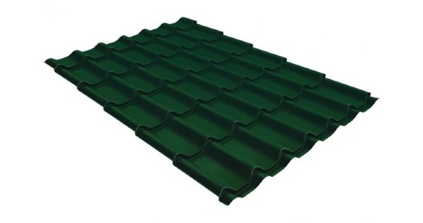 Металлочерепица классик 0,5 Satin RAL 6005 зеленый мох купить в Твери