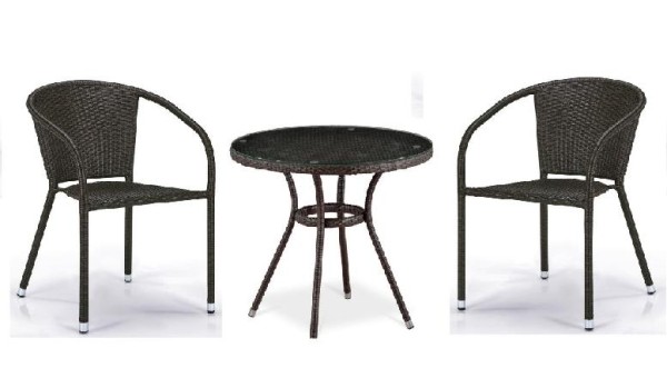 Комплект плетеной мебели AFINA из иск. ротанга Асоль-7 T282ANT/Y137C-W53 Brown 2Pcs купить в Твери