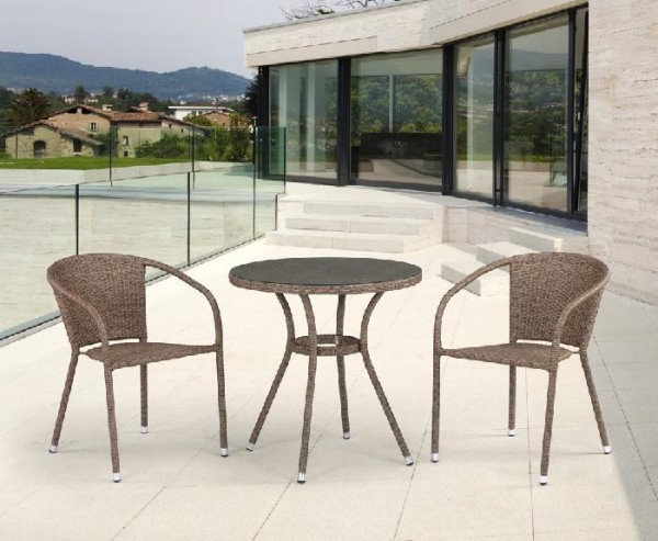 Комплект плетеной мебели AFINA из иск. ротанга T282ANT/Y137C-W56 Light Brown 2Pcs купить в Твери