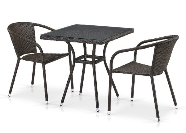 Комплект плетеной мебели AFINA из иск. ротанга T282BNT/Y137C-W53 Brown 2Pcs купить в Твери