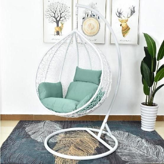 Кресло Подвесное из искусственного ротанга AFM-168A-L White/Green купить в Твери