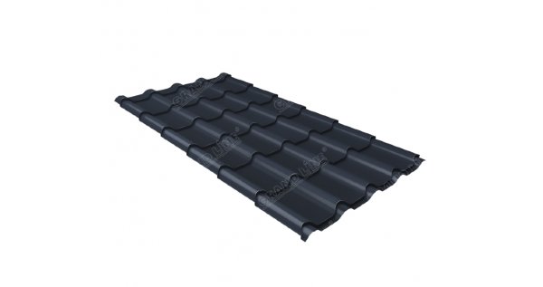 Металлочерепица камея 0,5 Satin RAL 7024 мокрый асфальт купить в Твери