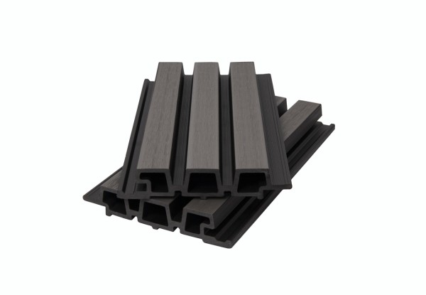 Фасадная панель брусковая двухцветная co-extrusion, grey dark купить в Твери