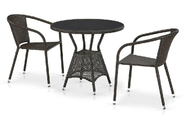 Комплект плетеной мебели AFINA из иск. ротанга T707ANS/Y137C-W53 Brown 2Pcs купить в Твери