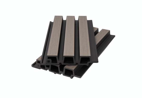 Фасадная панель брусковая двухцветная co-extrusion, snow mix купить в Твери