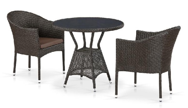 Комплект плетеной мебели AFINA из иск. ротанга T707ANS/Y350-W53 Brown 2Pcs купить в Твери