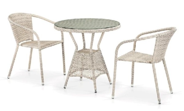 Комплект плетеной мебели AFINA из иск. ротанга T705ANT/Y137C-W85 Latte 2Pcs купить в Твери