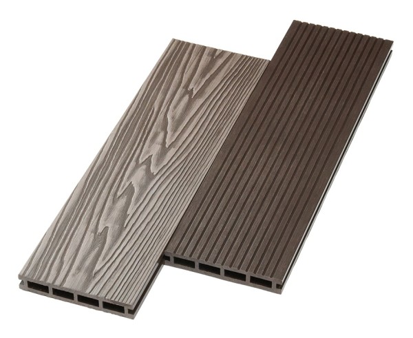 Террасная доска ДПК NanoWood двусторонняя New 3D тиснение + вельвет Венге купить в Твери