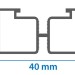 Лага алюминиевая KRONEX 40x15x3000 мм опорная Slim купить в Твери
