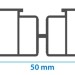 Лага алюминиевая KRONEX 50x25x3000 мм несущая купить в Твери