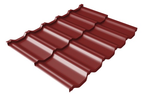 Металлочерепица модульная Квинта Uno Grand Line c 3D резом 0,5 Satin RAL 3011 коричнево-красный купить в Твери