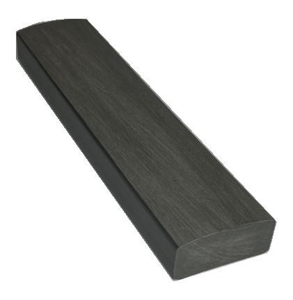 Лавочный брус Ecodecking Некст полнотелый брашированный 70х35 графит купить в Твери